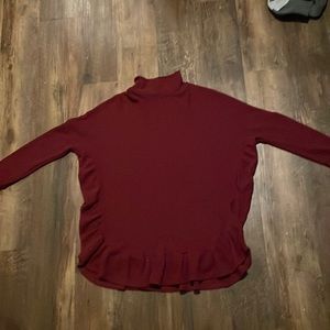Maroon turtleneck